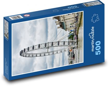 Londyn - okrągły - Puzzle 500 elementów, rozmiar 46x30 cm