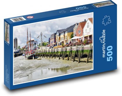 Wieś - zatoka - Puzzle 500 elementów, rozmiar 46x30 cm