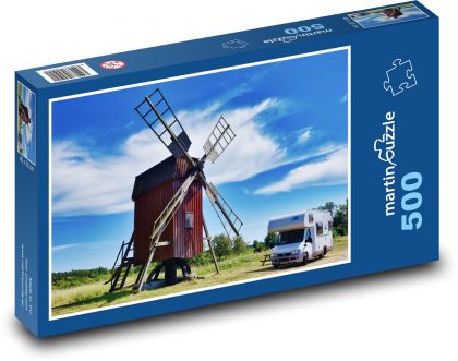 Windmill - motorhome - Puzzle of 500 pieces, size 46x30 cm 