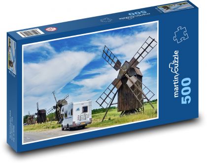 Obytné auto - mlýny - puzzle 500 dílků