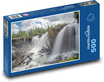 Sweden - waterfall - Puzzle of 500 pieces, size 46x30 cm 