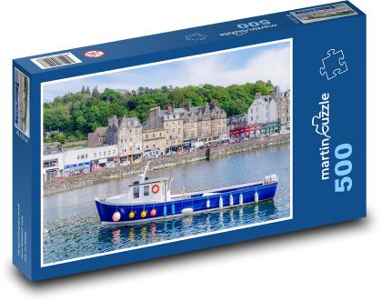 Szkocja - port - Puzzle 500 elementów, rozmiar 46x30 cm