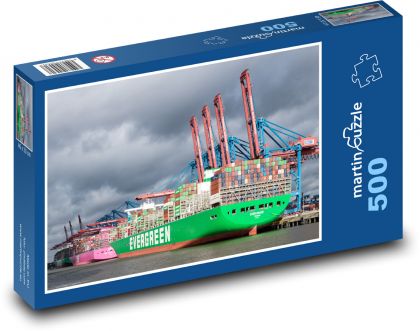 Kontajnerová loď - Puzzle 500 dielikov, rozmer 46x30 cm 