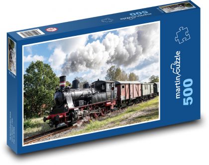 Steam Train - Puzzle of 500 pieces, size 46x30 cm 