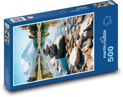 Jezero - kameny - puzzle 500 dílků