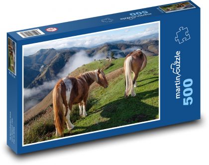 Kôň - lúka - Puzzle 500 dielikov, rozmer 46x30 cm 