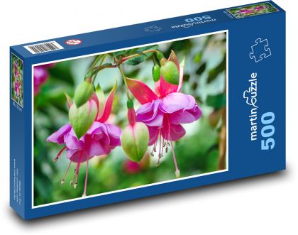Fuksja - kwiaty - Puzzle 500 elementów, rozmiar 46x30 cm