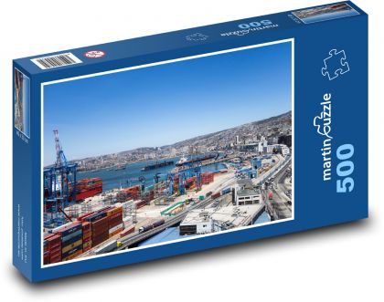 Přístav - Chile - Puzzle 500 dílků, rozměr 46x30 cm