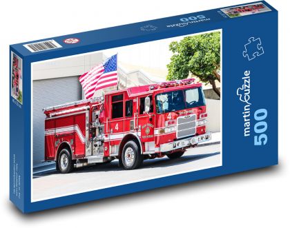 Fire truck - Puzzle of 500 pieces, size 46x30 cm 