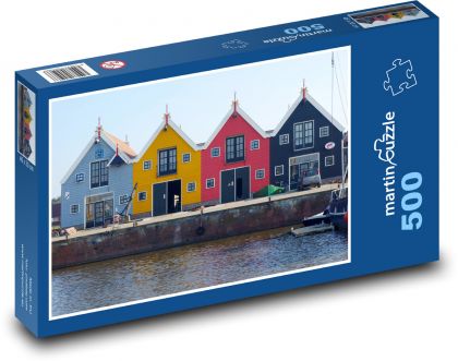 Norwegian wooden houses - Puzzle of 500 pieces, size 46x30 cm 