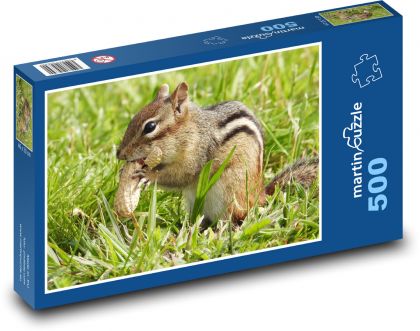 Wiewiórka - orzeszek ziemny - Puzzle 500 elementów, rozmiar 46x30 cm