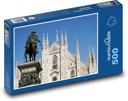 Katedrála Narodenia Panny Márie v Miláne, Taliansko - Puzzle 500 dielikov, rozmer 46x30 cm 