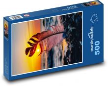 Piórko - wieczór, plaża Puzzle 500 elementów - 46x30 cm