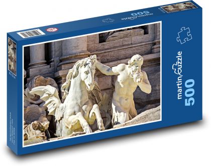 Sculpture - Trevi Fountain, Rome - Puzzle of 500 pieces, size 46x30 cm 