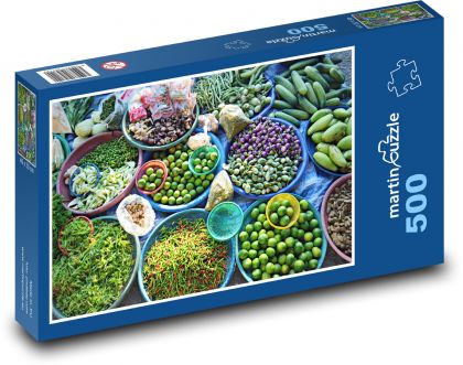Tropical fruits - vegetables - Puzzle of 500 pieces, size 46x30 cm 