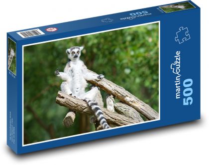 Małpa - lemur - Puzzle 500 elementów, rozmiar 46x30 cm