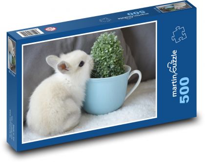 Króliki - Puzzle 500 elementów, rozmiar 46x30 cm