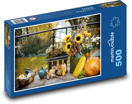 Jesień - dynia - Puzzle 500 elementów, rozmiar 46x30 cm