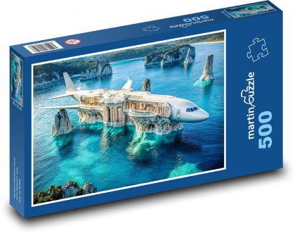 Hotel - lietadlo - Puzzle 500 dielikov, rozmer 46x30 cm 