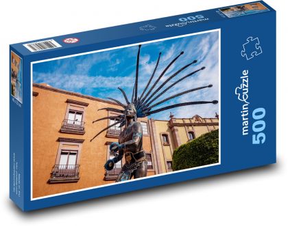 Cestování - socha - Puzzle 500 dílků, rozměr 46x30 cm