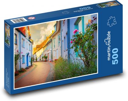 Mesto - východ slnka - Puzzle 500 dielikov, rozmer 46x30 cm 