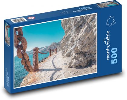 Pobřeží - cesta - puzzle 500 dílků