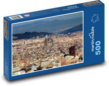 Barcelona - Spain - Puzzle of 500 pieces, size 46x30 cm 
