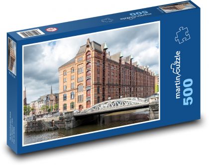 Speicherstadt - Germany, Hamburg - Puzzle of 500 pieces, size 46x30 cm 