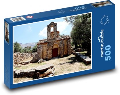 Byzantine Chapel - Church, Greece - Puzzle of 500 pieces, size 46x30 cm 