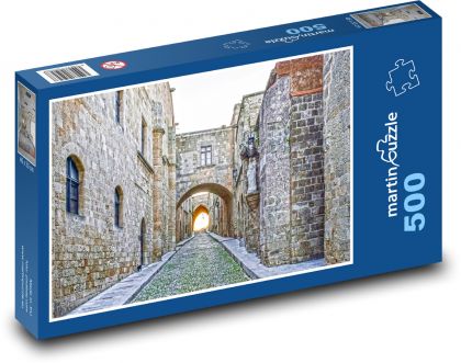 Rodos - ulica rytierov - Puzzle 500 dielikov, rozmer 46x30 cm 