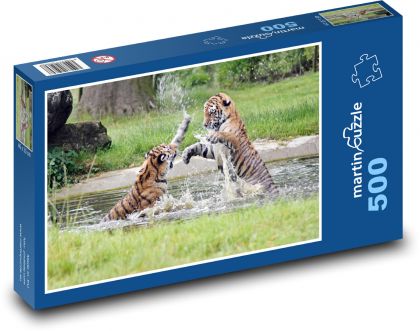 Tygrys - dziki kot - Puzzle 500 elementów, rozmiar 46x30 cm