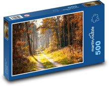 Podzim - lesní cesta Puzzle 500 - 46x30 cm