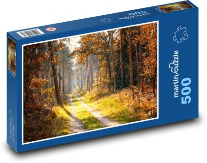 Jeseň - lesná cesta - Puzzle 500 dielikov, rozmer 46x30 cm 