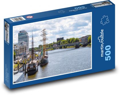 Mesto - prístav - Puzzle 500 dielikov, rozmer 46x30 cm 