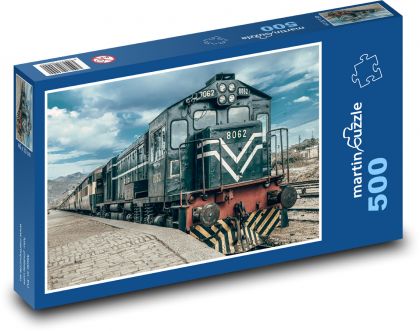 Starý vlak - Pakistan - Puzzle 500 dielikov, rozmer 46x30 cm 
