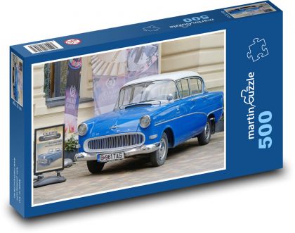 Historisches blaues Auto - Puzzle - 500 Teile