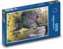 Řeka - skála Puzzle 500 - 46x30 cm