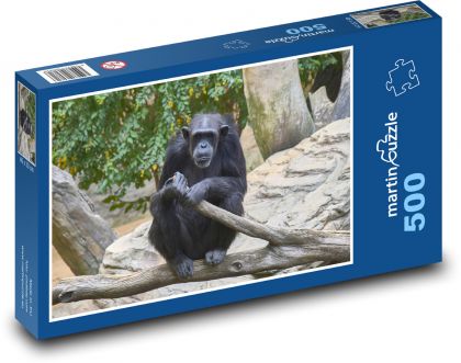 Chimpanzee - monkey - Puzzle of 500 pieces, size 46x30 cm 