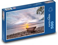 Sonnenuntergang - Ruderboot Puzzle 500 Teile - 46 x 30 cm