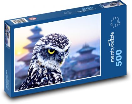 Pták - sova - puzzle 500 dílků