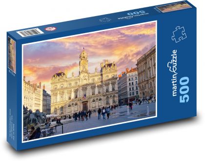 Lyon - ratusz - Puzzle 500 elementów, rozmiar 46x30 cm