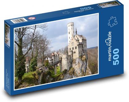 Lichtenštajnský hrad - Nemecko - Puzzle 500 dielikov, rozmer 46x30 cm 