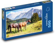 Konie - natura Puzzle 500 elementów - 46x30 cm