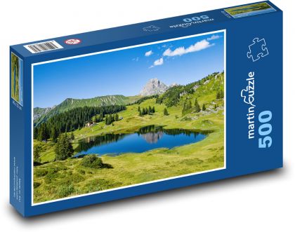 Horské jezero - Rakousko - puzzle 500 dílků