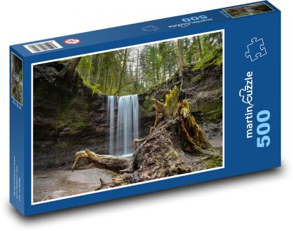 Gorge - waterfall - Puzzle of 500 pieces, size 46x30 cm 