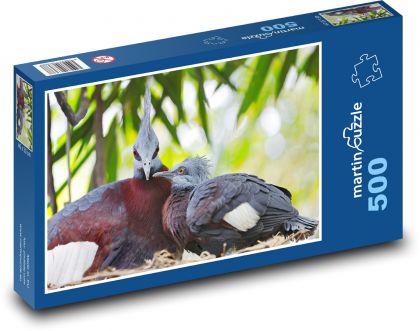 Gołąb z koroną - Puzzle 500 elementów, rozmiar 46x30 cm