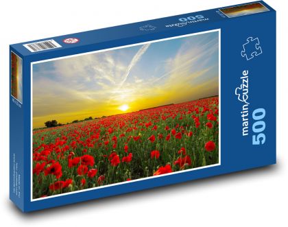 Mak - pole - Puzzle 500 dielikov, rozmer 46x30 cm 