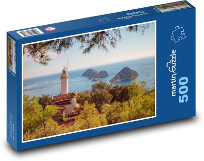 Pobrežie - maják - Puzzle 500 dielikov, rozmer 46x30 cm 