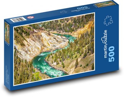 Canyon - Yellowstone - Puzzle of 500 pieces, size 46x30 cm 