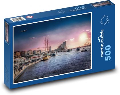 Niemcy - Hamburg - Puzzle 500 elementów, rozmiar 46x30 cm